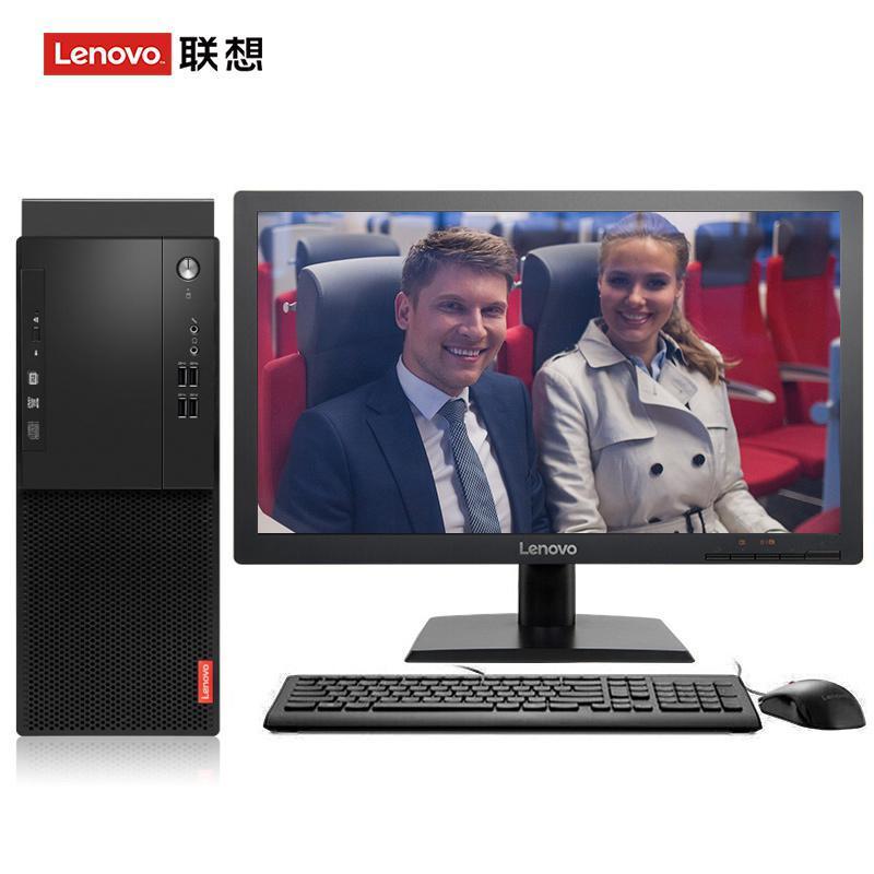 黑屌干美女联想（Lenovo）启天M415 台式电脑 I5-7500 8G 1T 21.5寸显示器 DVD刻录 WIN7 硬盘隔离...